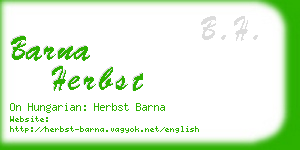 barna herbst business card